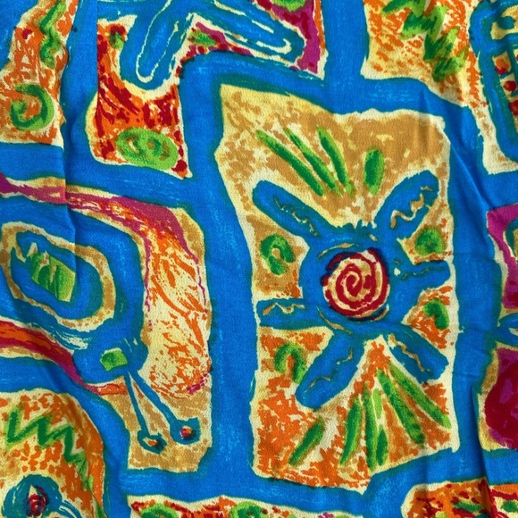 Big Hed Womens Vintage 90s Tribal Luau Maxi Long Skirt - Picture 6 of 8